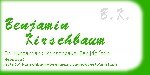 benjamin kirschbaum business card